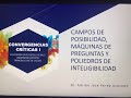 Seminario de Convergencias Críticas I. DES-UD. Clase virtual del 09/09: Campos, Máquinas, Poliedros