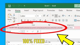 Microsoft has blocked macros from running because the source of this file is untrusted Excel - FIX ✅