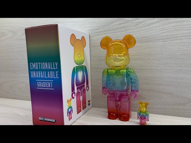 Bearbrick x Emotionally Unavailable Gradient Heart 1000% Multi