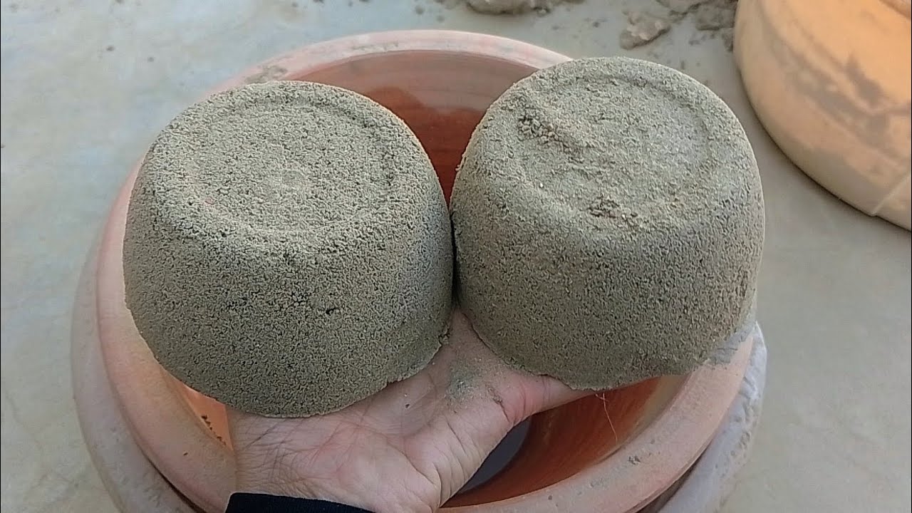 ASMR: Sand little bit concrete water 🌊 clay pot and tub crumbling 🔥