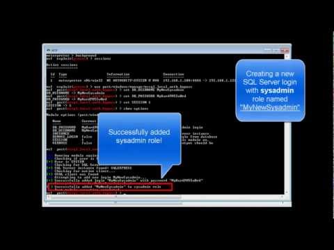 Metasploit Module Tutorial: Microsoft SQL Server Local Authorization Bypass - Add Sysadmin