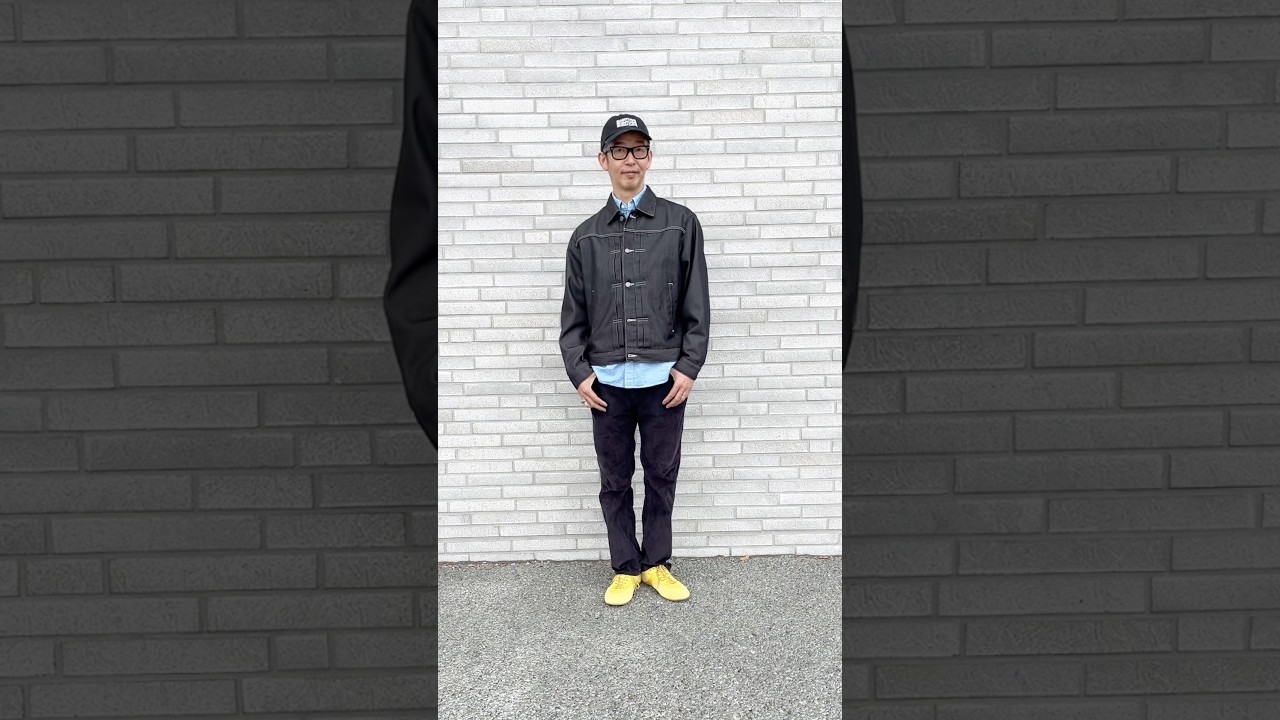 Todays outfit 260217再生ポリのデニムジャケット。#MUJILABO #無印 
