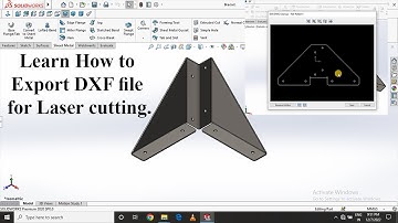 How to Export  DXF file  for laser cutting. How to convert SLDPRT to Flat pattern DXF.