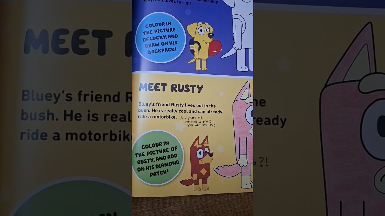 "🚲 Rusty Fact Check 🤔" #blueybook #bluey