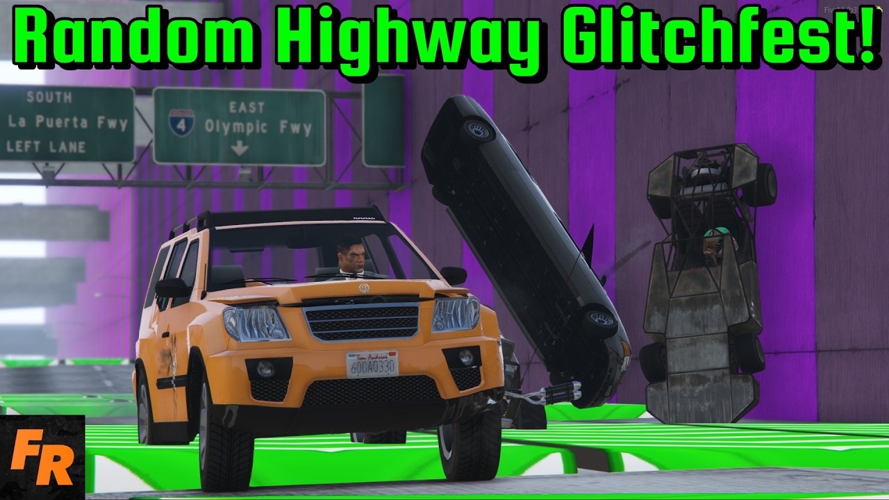 Highway Glitchfest But With Random Cars! - Gta 5 Racing