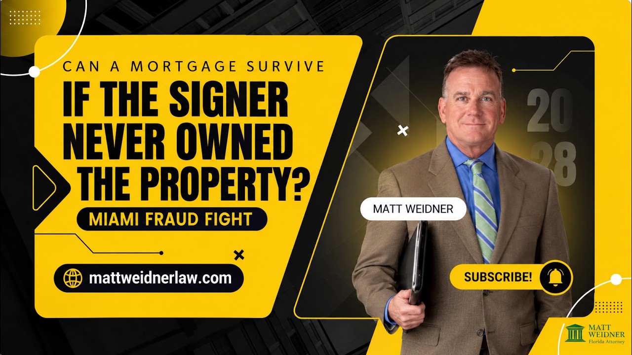 Watch on YouTube: Can a Mortgage Survive If the Signer Never Owned the Property? | Weiss v. BI 27