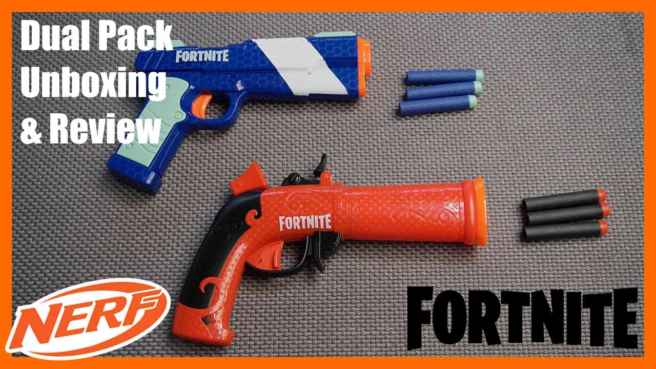 Nerf Fortnite Dual Pack Includes 2 Fortnite Blasters and 6 Nerf