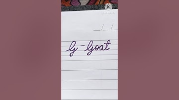 Cursive writing Goat #calligraphy #handwriting #cursive #drawing #shorts #shortvideo