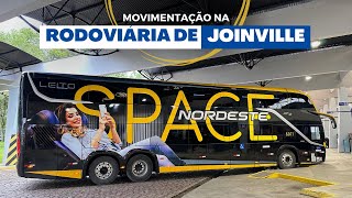 INÉDITO: Ônibus em movimentação na Rodoviária de Joinville-SC | Conhecendo os guichês.