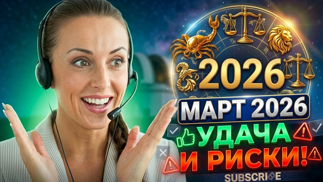 Гороскоп на март 2026: что ждёт каждый знак зодиака + удачные дни и риски