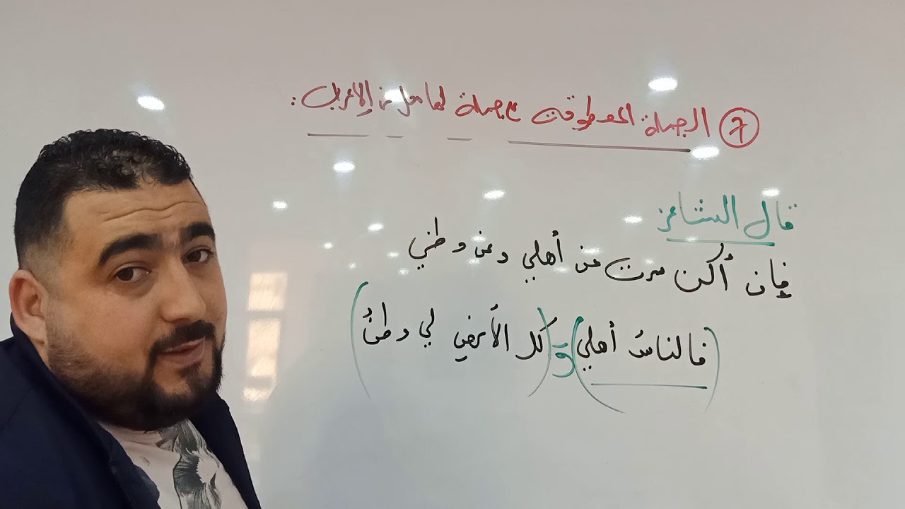 الجملة التابعة لجملة لها محل من الإعراب (المعطوفة) لطلاب النهائي (جميع الشعب) من إعداد الأستاذ غانم