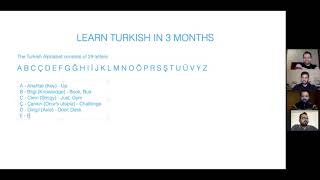 Learn Turkish in 3 months - Lesson 1