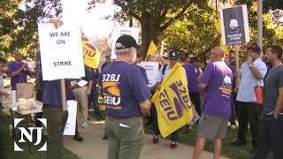 Workers strike for better contract at Fort Lee complex