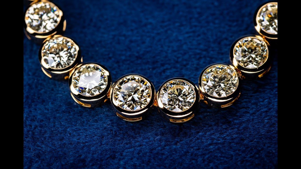 『Round brilliant cut Diamond Necklace & Breacelet』91pcs 100.45ct GIA 