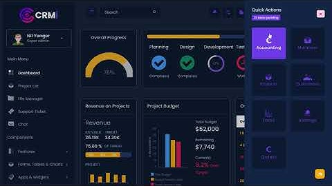 Project Management Bootstrap 5 Admin Dashboard with Dark Theme