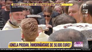 Ionela Prodan a fost înmormântată pe Aleea Artiştilor, în cimitirul Bellu din Capitală