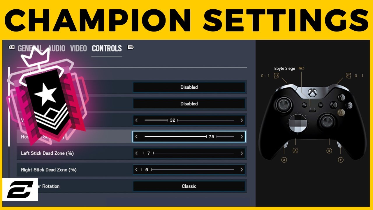 The BEST Console Champion Settings & Sensitivity Rainbow Six Siege