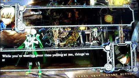 Blazblue Continumm Shift Arcade Jin story Vs Hazama(End) (English)(battle4)