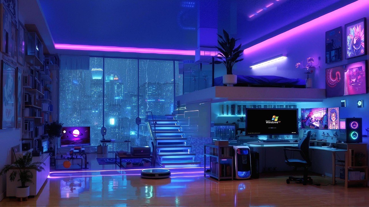 Working on a Windows XP in 2026 🖥 Lofi Hip Hop & Soft Rain for Deep Work