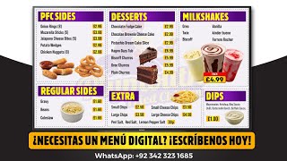 Digital Menu Board for Restaurants | Menu Card & TV Screen Design | Modern Restaurant Menus