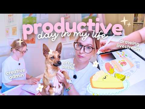 Spend a productive work day with me 💻 DIML filming tutorials, patreon prep + drawing live stream