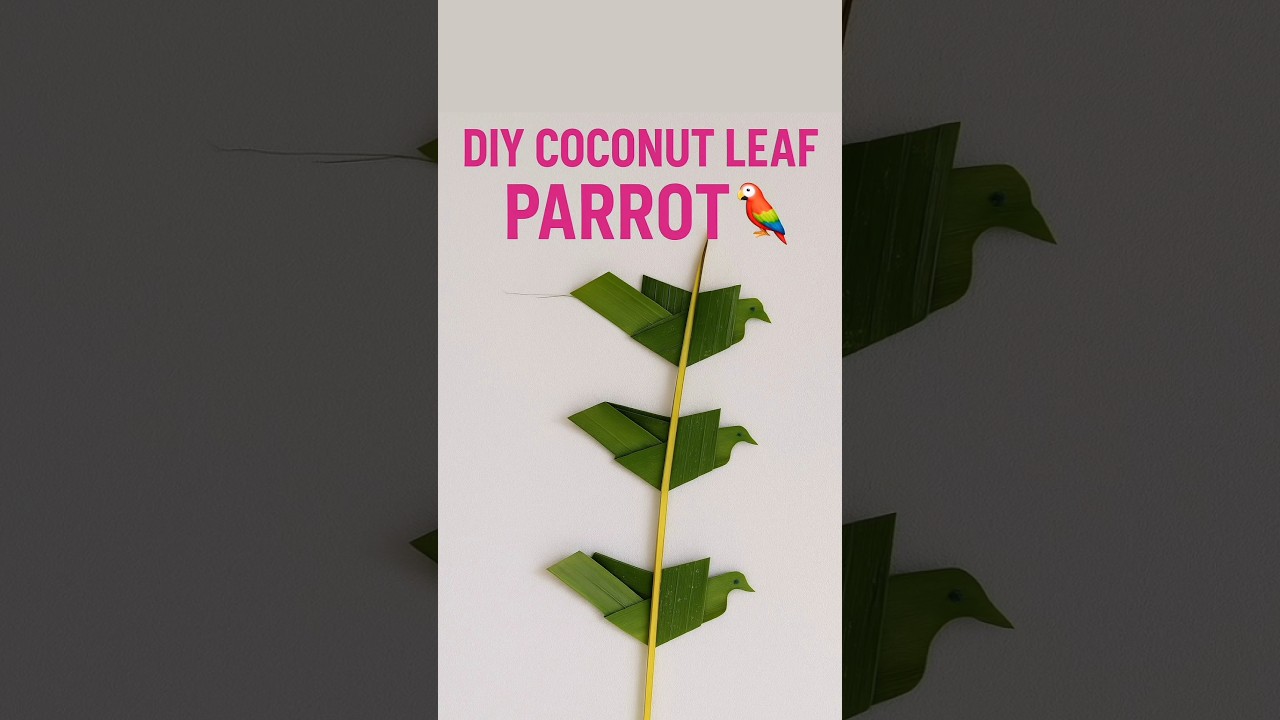 Made This Parrot from Coconut Leaves! 😮
