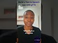 Text to Speech #texttospeech #googletranslate #cloud