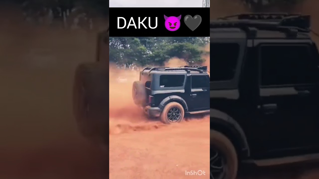 Mahindra Thar With DAKU song😈🖤🔥 attitude status 😈 Off Roading Thar King 👑 G.T061 Studio #thar #viral