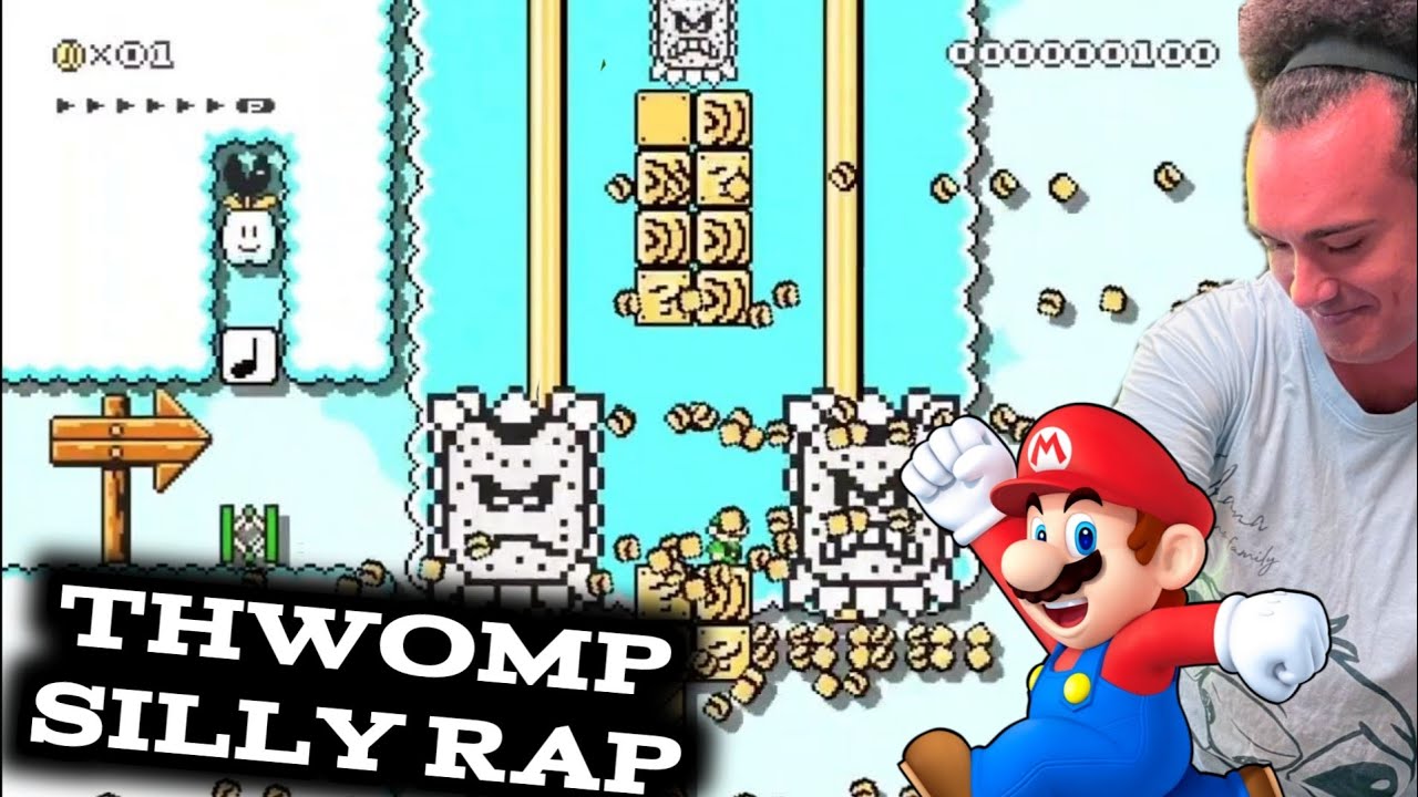 THWOMP SILLY RAP! Super Mario Maker 2 Funny Moments - YouTube