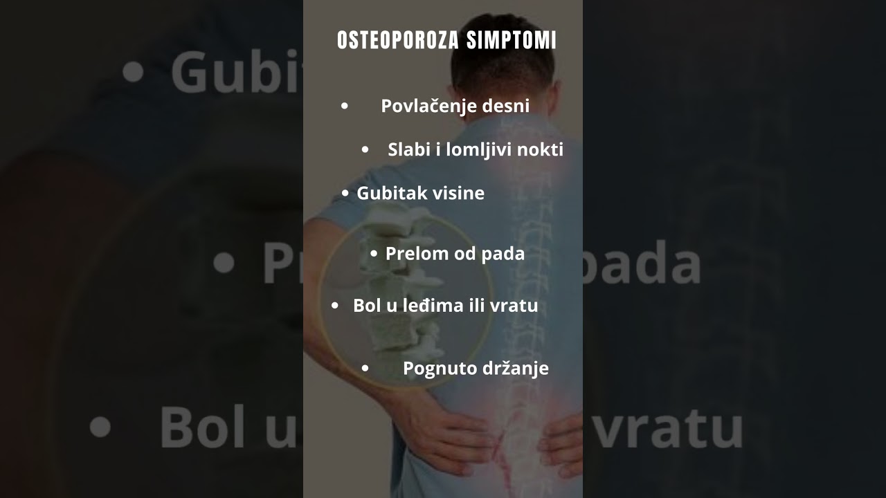 Osteoporoza simtpomi 🦴 Šta je osteoporoza?