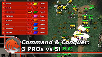 Pro Players 3 vs 5 Players in Command & Conquer: Remastered!