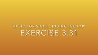 Exercise 3.31 - Music for Sight Singing