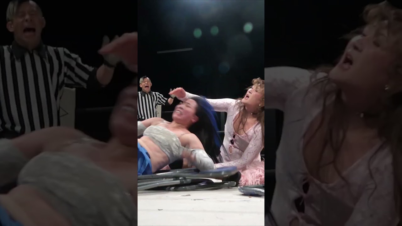 イスの上にみちのくドライバーⅡ【世羅りさ】【VENY】【世羅りさラスト60分アイアンウーマン】【スターダム】【STARDOM】【プロミネンス】#玉川ボール #shorts