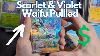 Scarlet & Violet Pack Opening - Pulling the Miriam Waifu Chase Card!