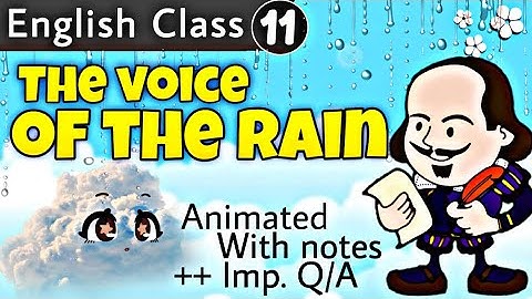 The Voice of the Rain : Class 11 ( in Hindi ) | Voice of the Rain Class 11