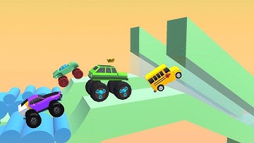 Wheel Scale! Stage 1-5 Final Race ! I won the Final Race | Android-iOS | School bus vs Truck