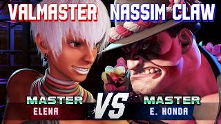 SF6 ▰ VALMASTER (Elena) vs NASSIM CLAW (E.Honda) ▰ High Level Gameplay