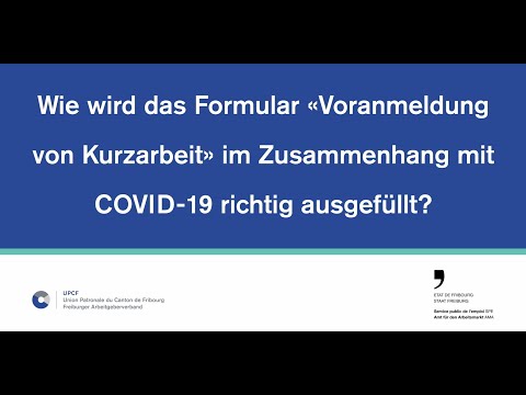 Kurzarbeit und Covid-19 – Wie füllt man das Formular für die Voranmeldung aus?