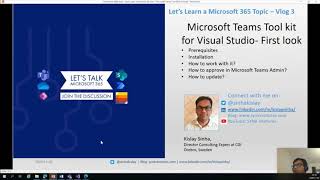 microsoft teams toolkit for visual studio- first look - let's learn a m365 topic vlog 3