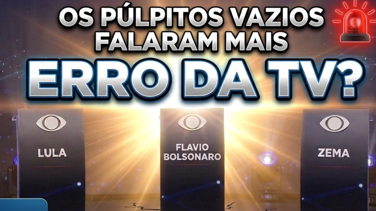 Debate da Band 2026: quando os púlpitos vazios falaram mais que os candidatos
