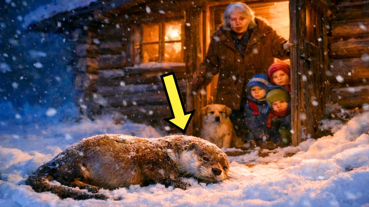 O VIDRĂ GRAVIDĂ A FOST GĂSITĂ ÎNGHEŢÂND ÎN ZĂPADĂ… GESTUL BĂTRÂNEI A EMOŢIONAT LUMEA ÎNTREAGĂ