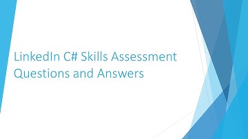 LinkedIn skill assessment questions and answers C#