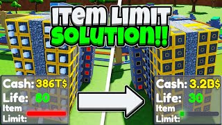 How To Fix The Item Limit In Block Tycoon Roblox