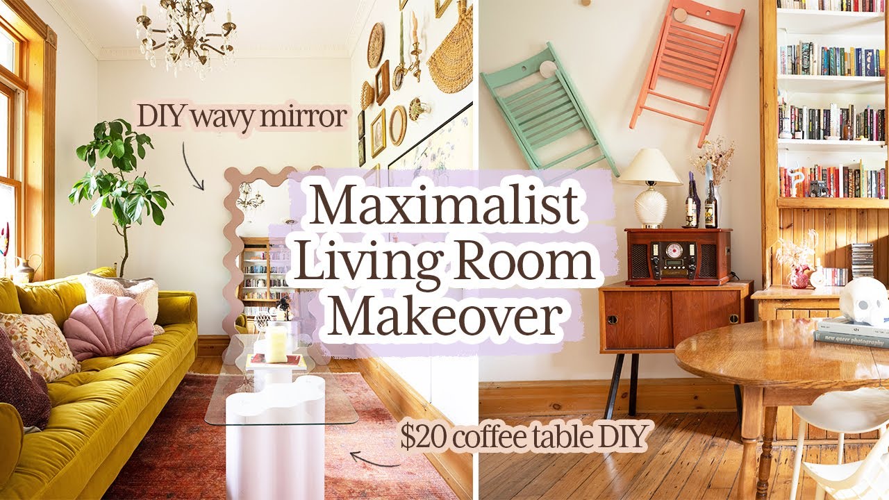 Maximalist *Renter-Friendly* Living Room Makeover
