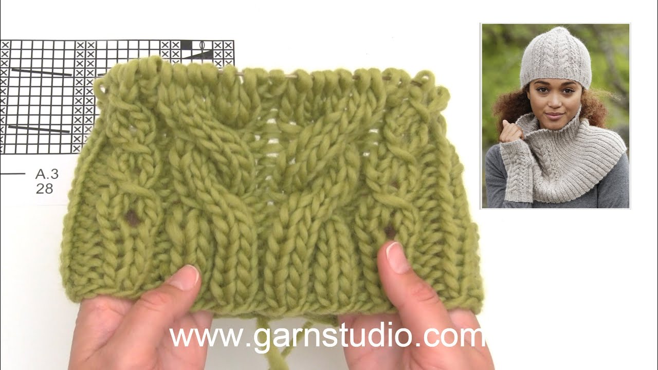 How to knit A.3 for the hat with cables in DROPS 173-21