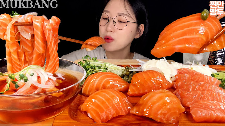 🧡Salmon Noodles & Sushi | KOREANFOOD MUKBANG ASMR