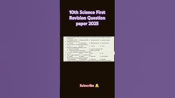 ⚡ 10th Science First Revision Question Paper 2025 | English Medium | Thirupathur District