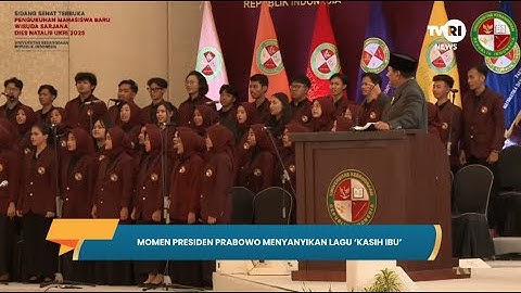Momen Presiden Prabowo Menyanyikan Lagu “Kasih Ibu”