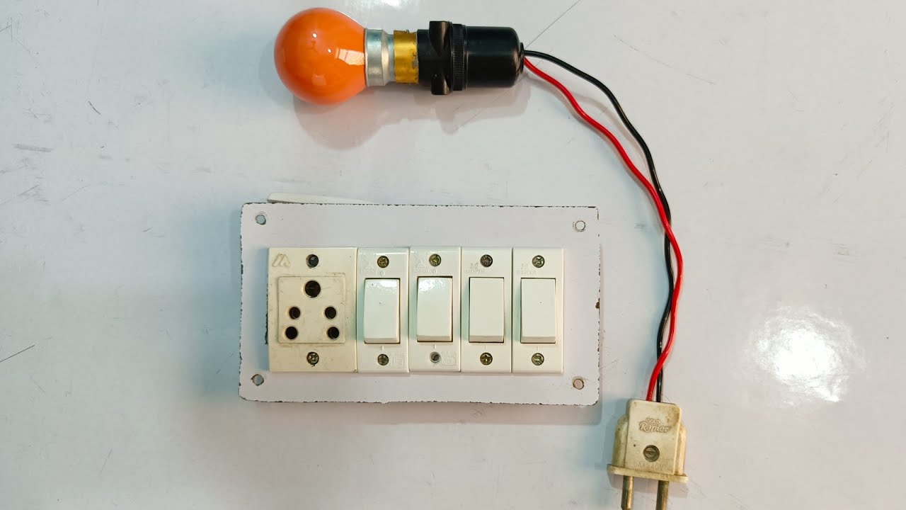 Connection of 4 Switch & 1 Socket | ARV Electrical - YouTube