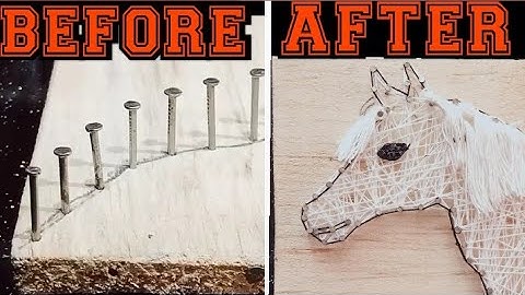 DIY string art | wall Decor Idea | simple string art of horse